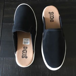 Faux Suede Platform Slip On Shoes